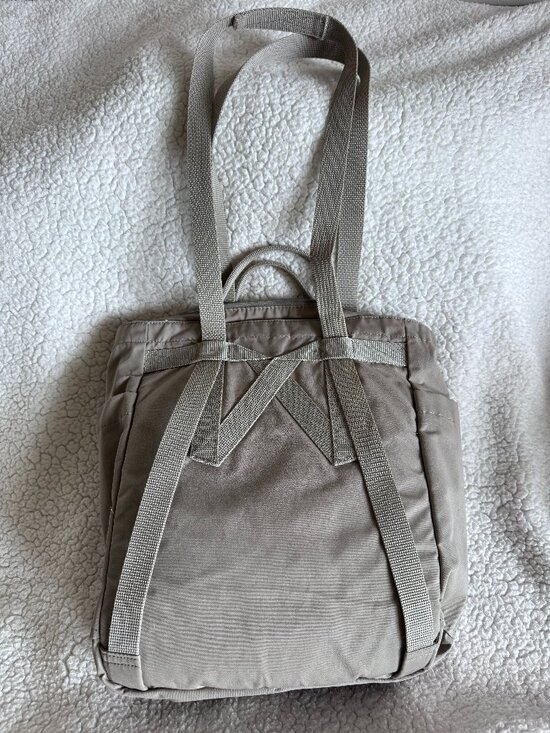 Fjallraven Patch Logo Kanken Zipper Convertible Backpack Fog Gray